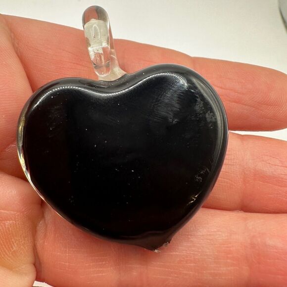 Handmade Lampwork Glass flower heart pendant! - Picture 6 of 11